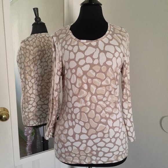 Corvino Neutral Prints Women's Long Sleeved Top Small - Picture 4 of 9